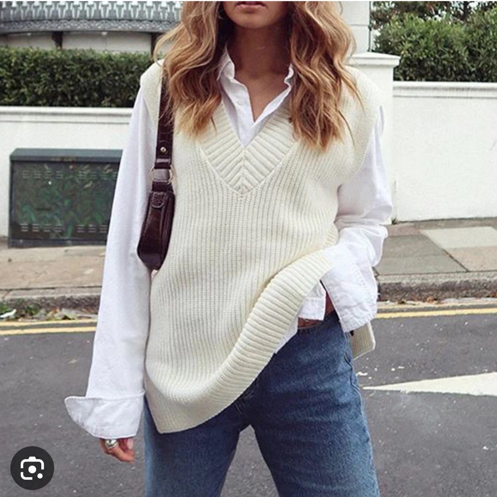 H&M oversized knit sweater vest